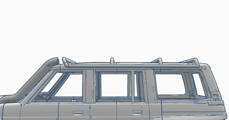 1/10 3D Printed GQ LWB Tube Style Roof Rack