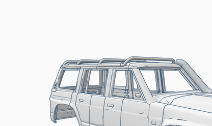 1/10 3D Printed GQ LWB Tube Style Roof Rack